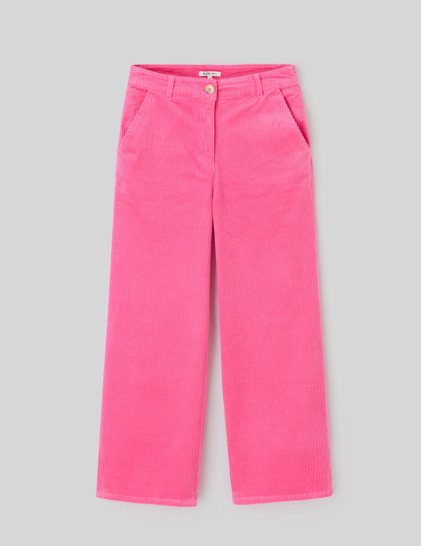 Pantalon wide leg velours cropped
