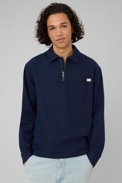 Chemise enfil&eacute;e zipp&eacute;e manches longues
