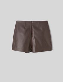 Jupe short effet enduit