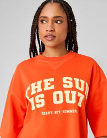 Sweat imprim&eacute; manches courtes