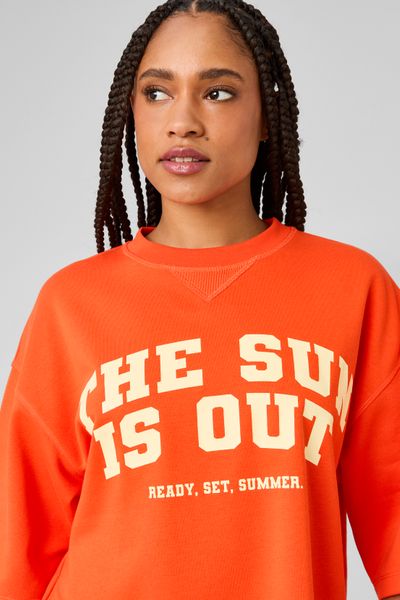 Sweat imprim&eacute; manches courtes