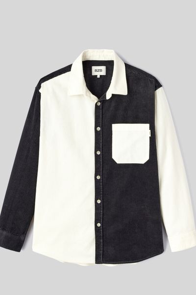 Surchemise en velours  colorblock