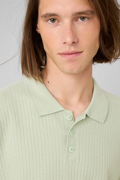 Polo maille c&ocirc;tel&eacute;e