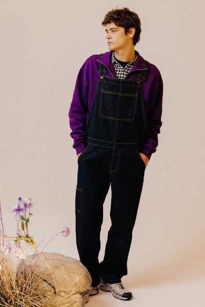 Salopette en jean brut