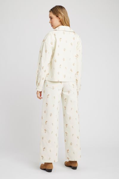 Veste en jean brodée