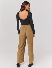Pantalon plissé brillant