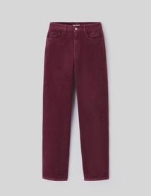 Pantalon straight velours