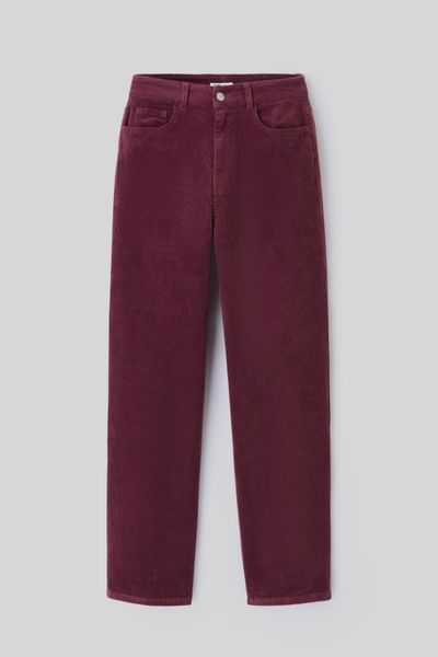 Pantalon straight velours