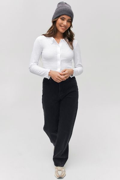 T-shirt boutonn&eacute; col chemise