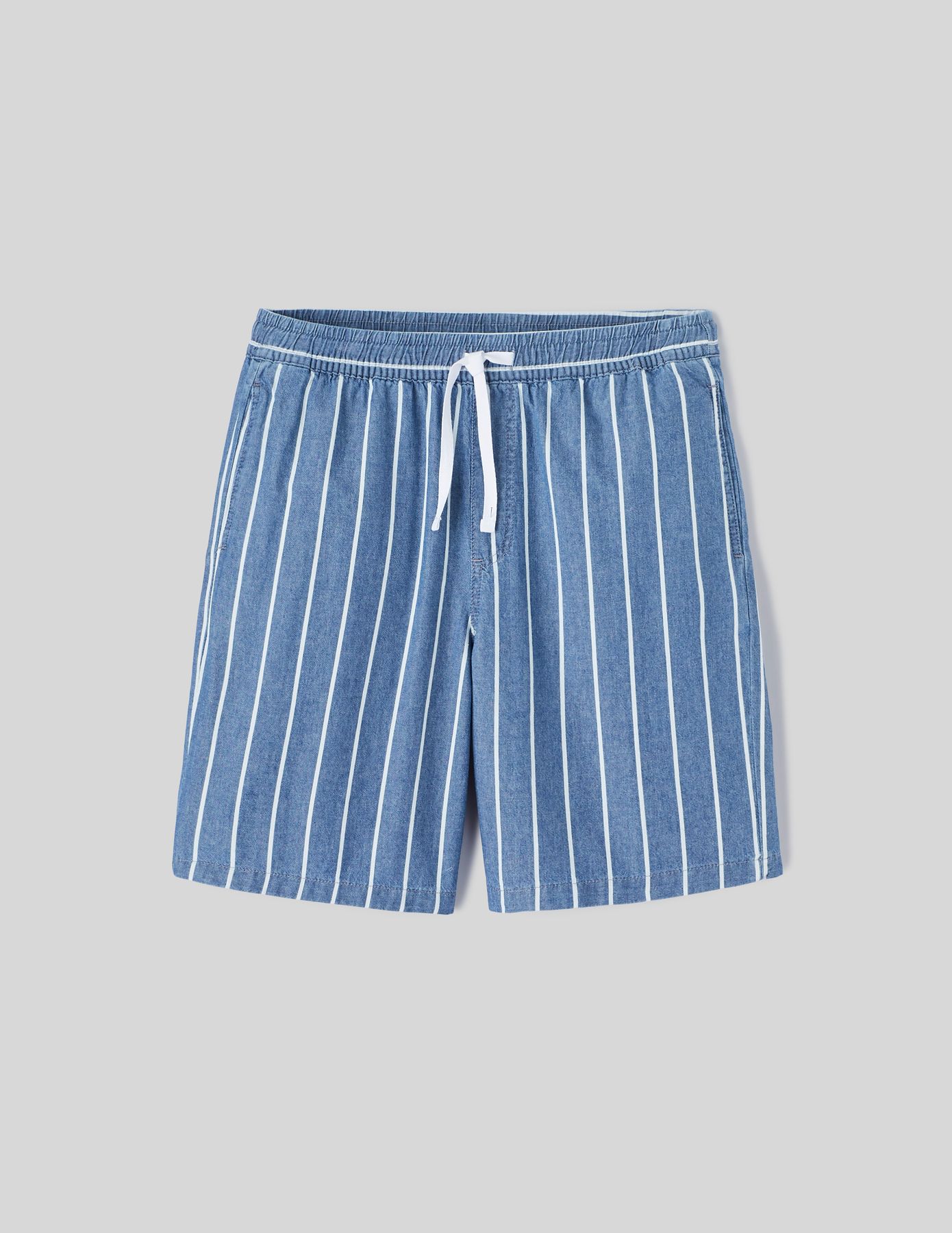 Bermuda indigo à rayures