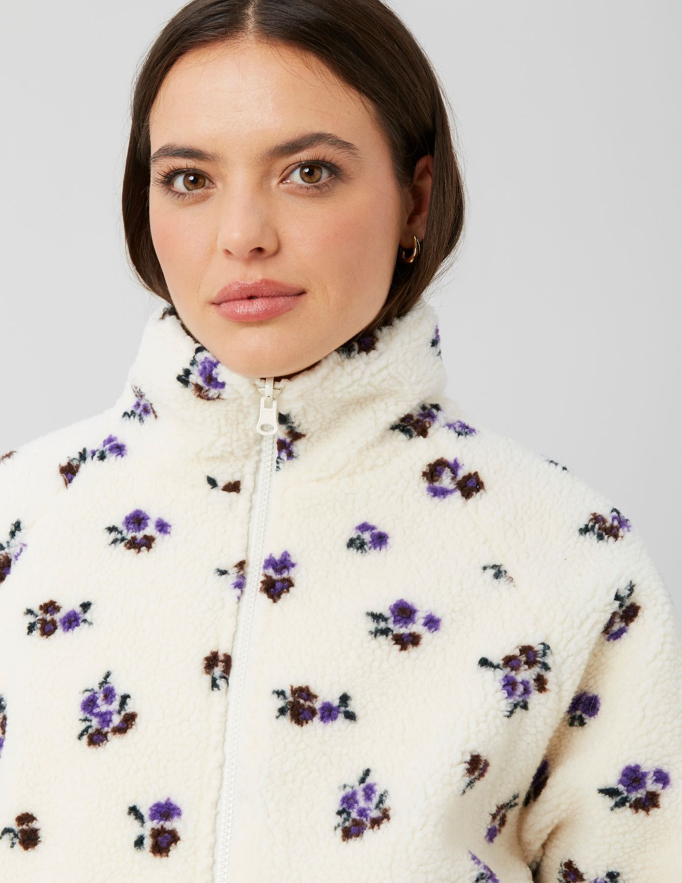 Blouson sherpa imprim&eacute; r&eacute;versible