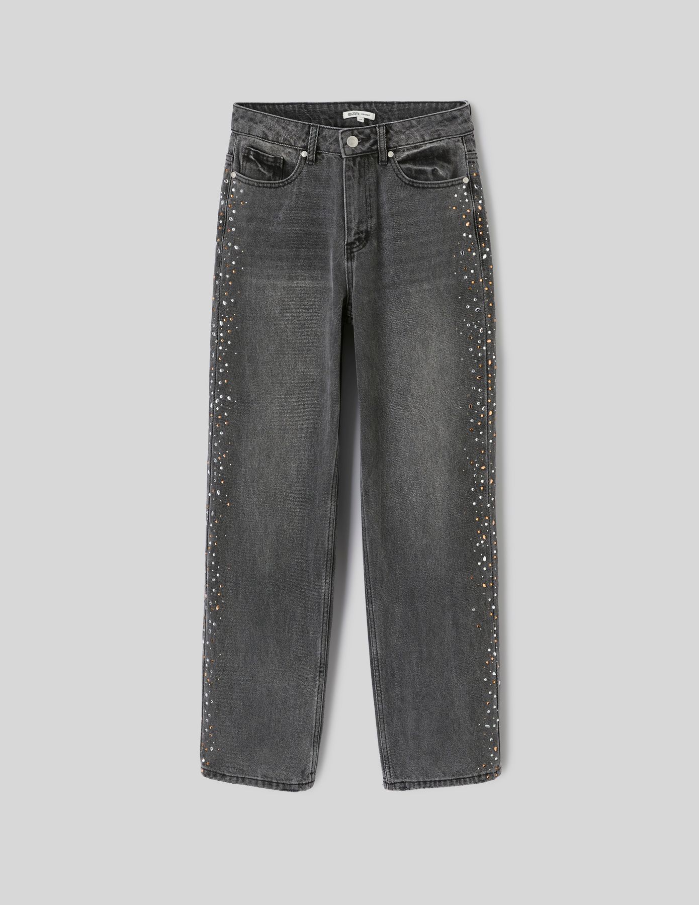 Jean droit strass