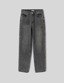 Jean droit strass