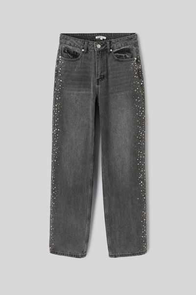 Jean droit strass