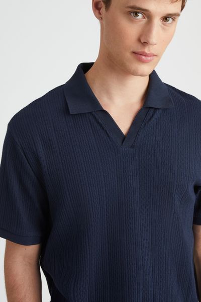 Polo maille fantaisie