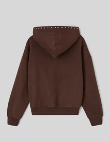 Sweat capuche &agrave; studs