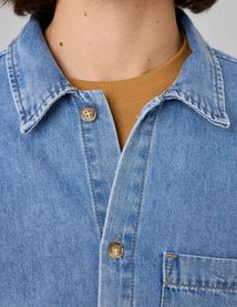 Chemise en jean manches courtes