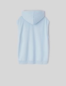 Sweat sans manches à capuche