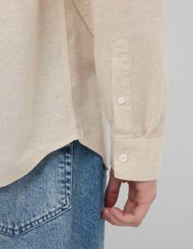 Chemise manches longues viscose lin