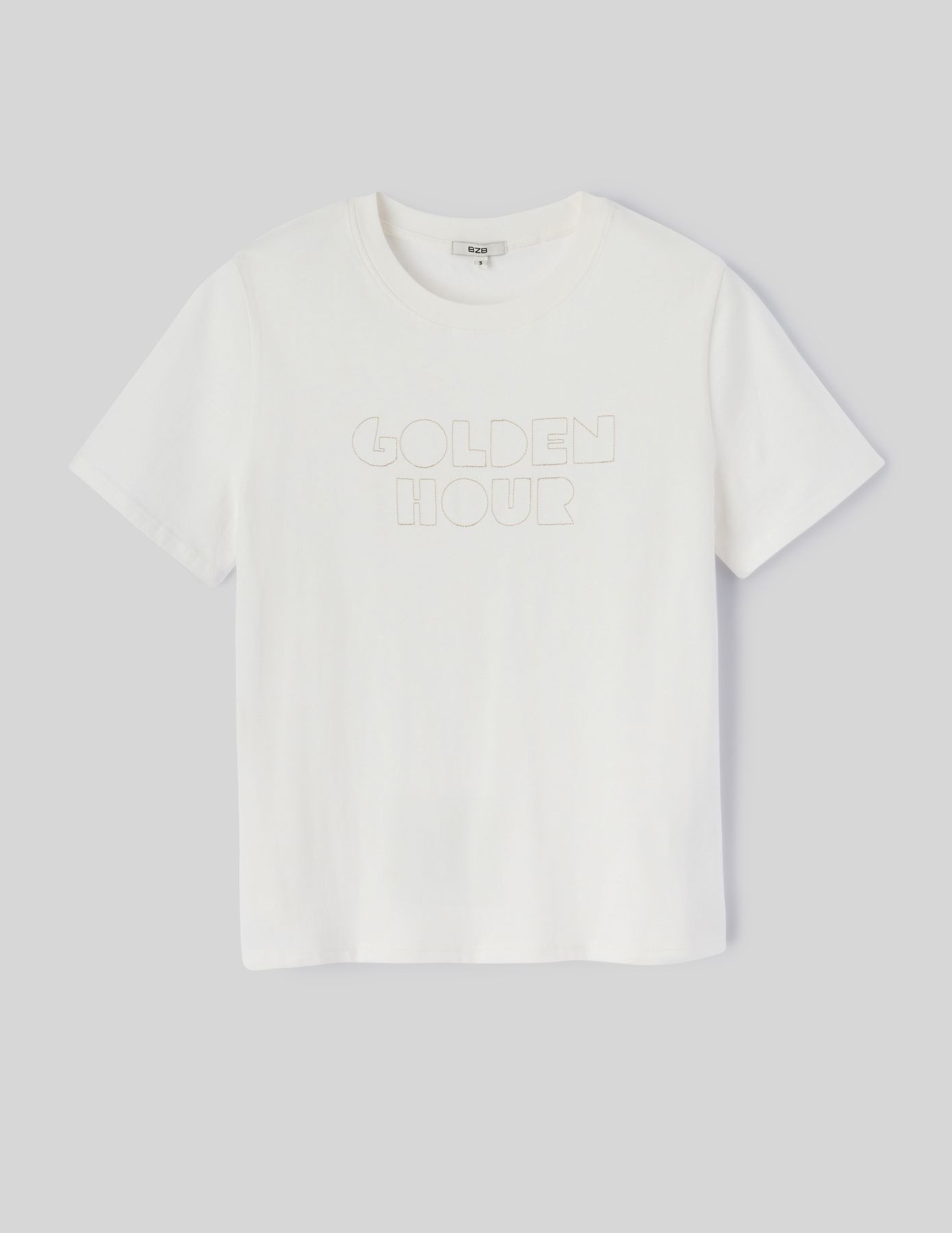 T-shirt brod&eacute; dor&eacute;
