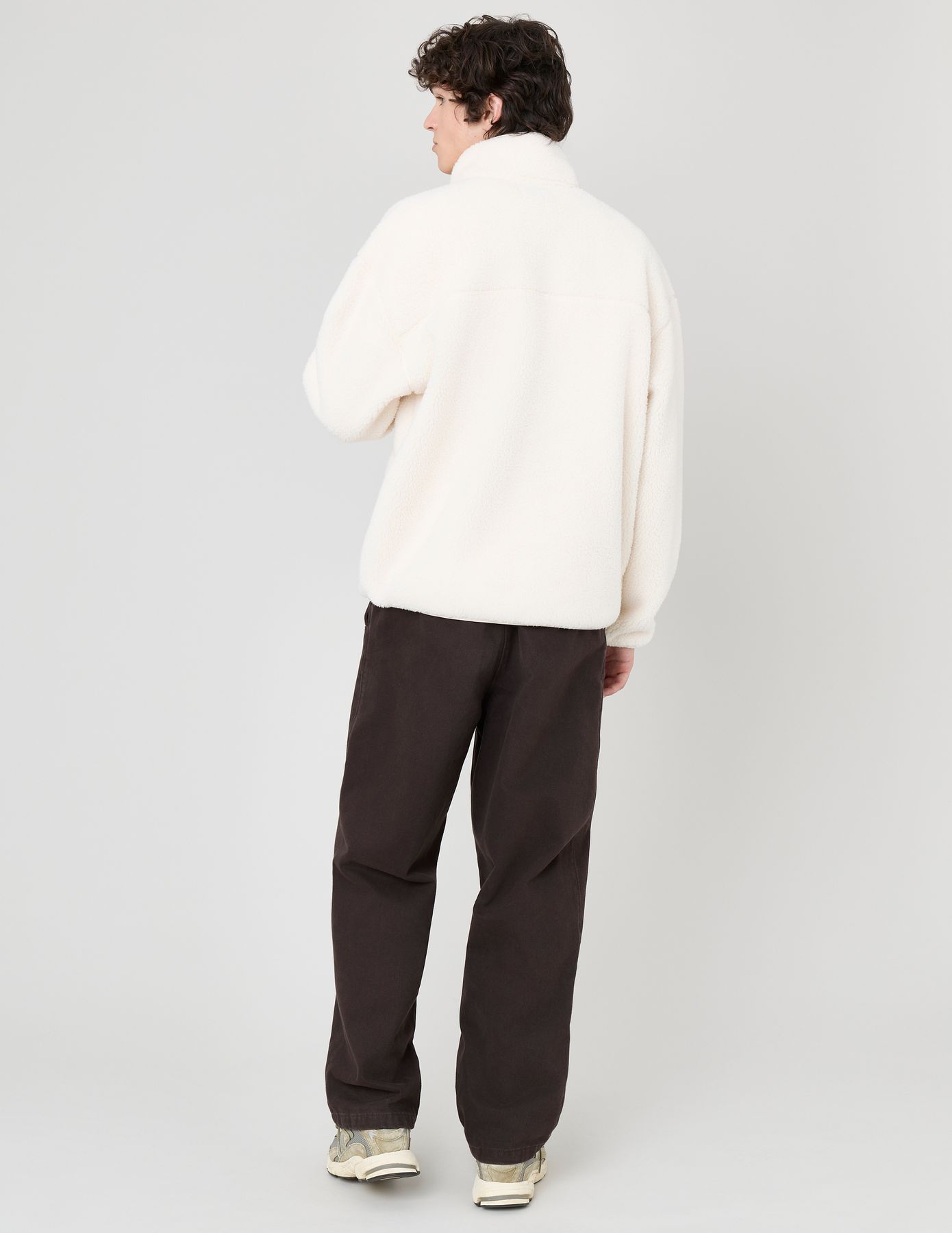 Sweat sherpa col montant zippé