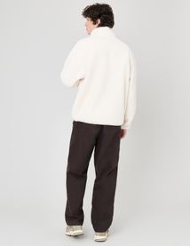 Sweat sherpa col montant zippé