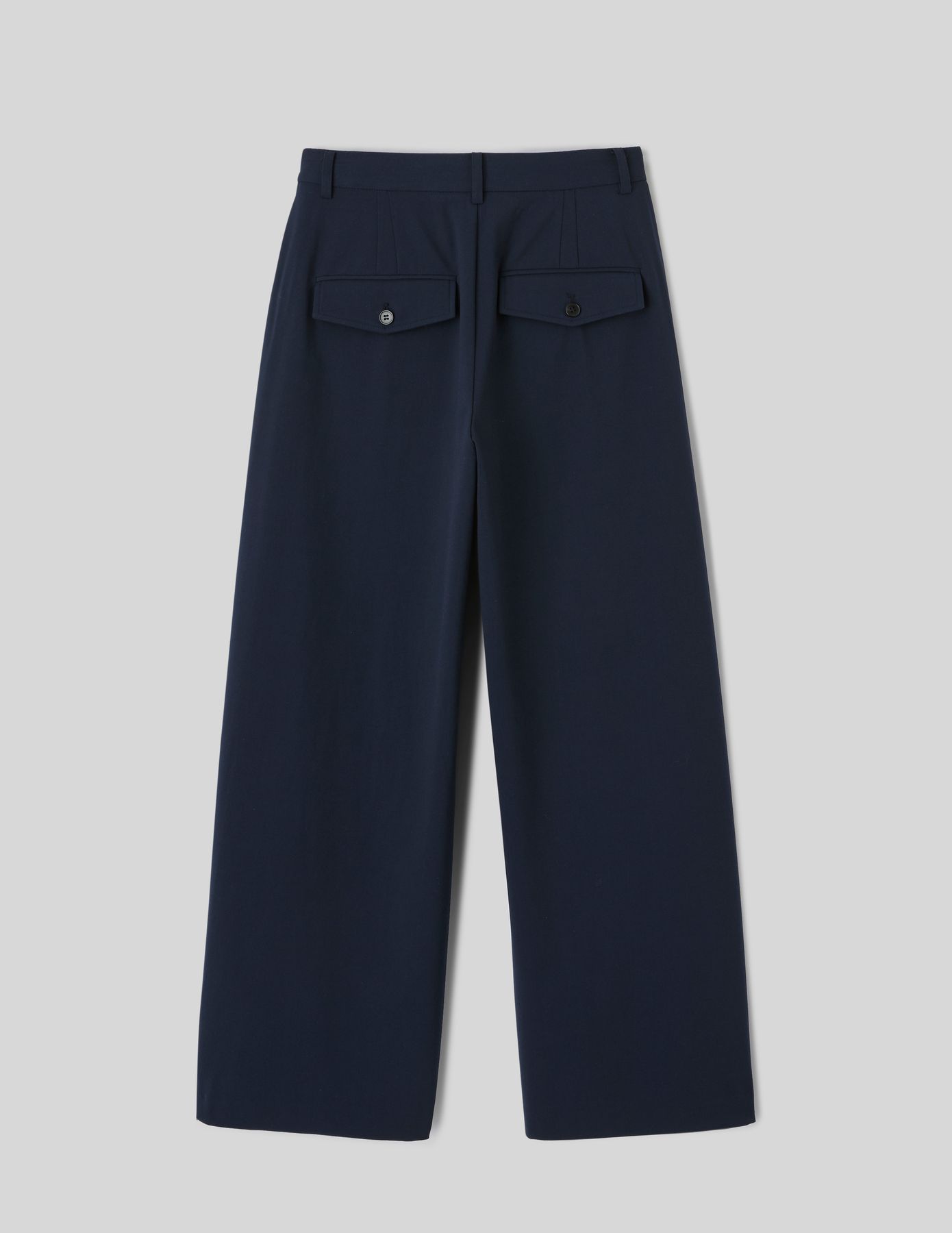 Pantalon large &agrave; plis et double bouton