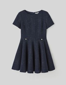 Robe patineuse en tweed