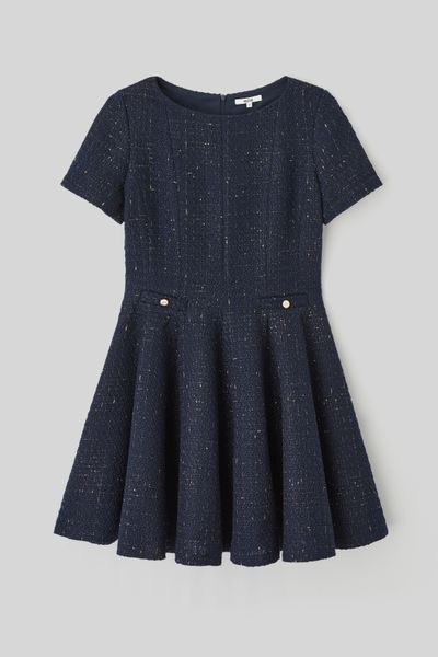 Robe patineuse en tweed