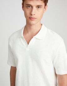 Polo matière fantaisie