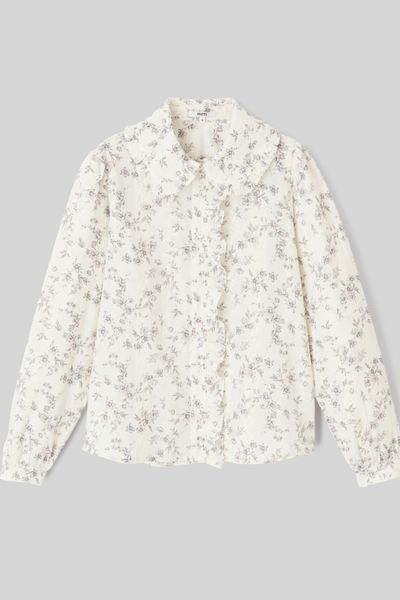 Chemise en broderie anglaise imprimée