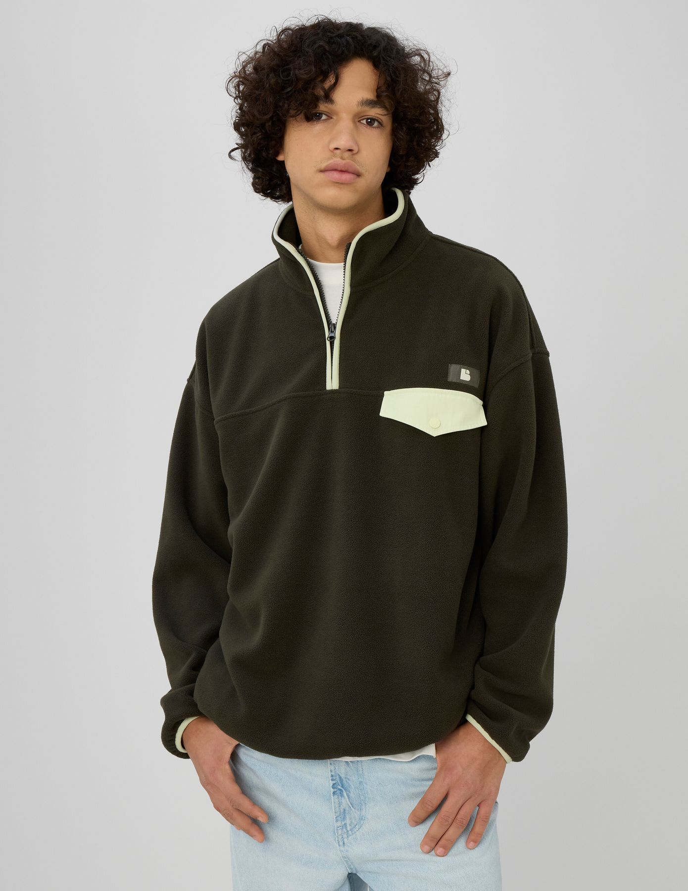 Polaire col montant zippé