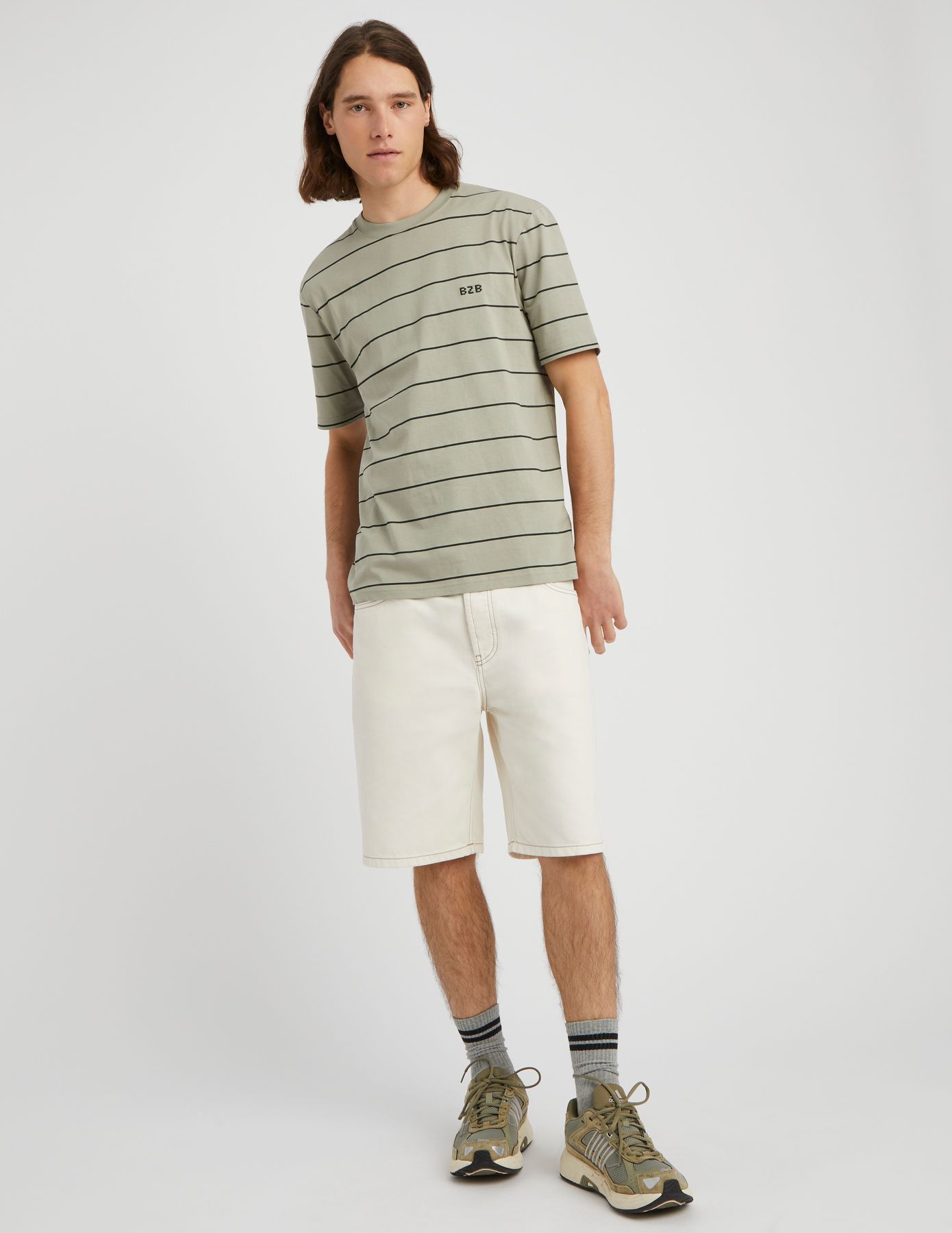 T-shirt oversize &agrave; rayures