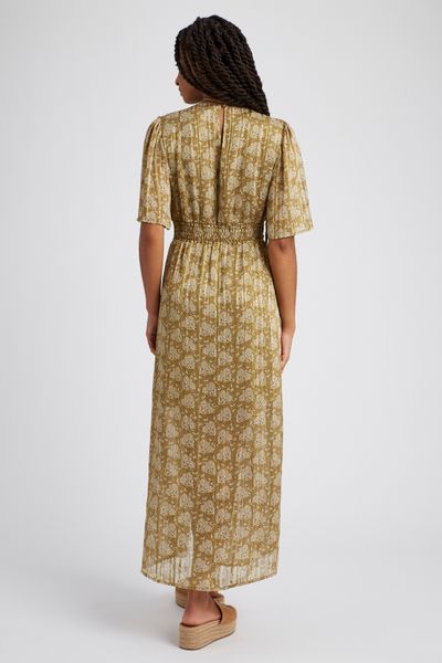Robe longue imprimée en polyester recyclé