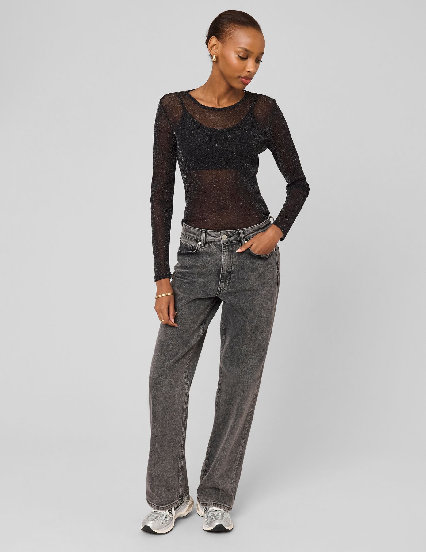 T-shirt resille paillet&eacute;