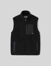 Veste zippée sans manches sherpa