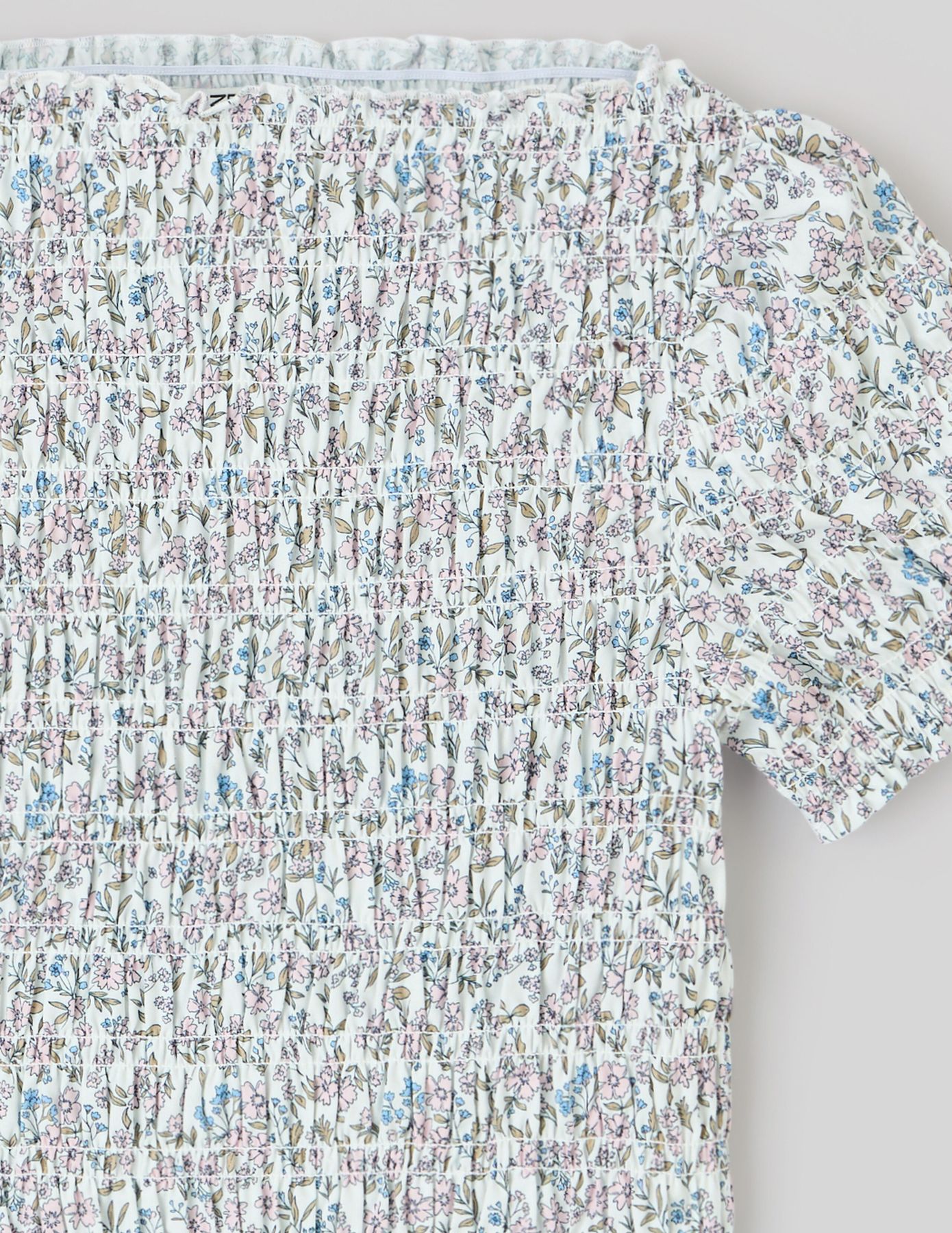 Top smock&eacute; &agrave; imprim&eacute;