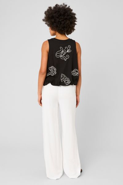 Top boule avec broderies