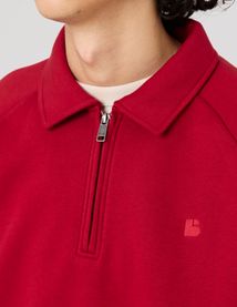 Sweat col polo zippé