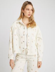 Veste en jean brodée