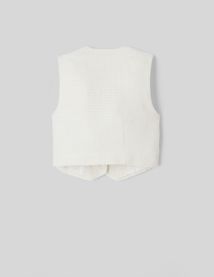 Gilet sans manches en tweed