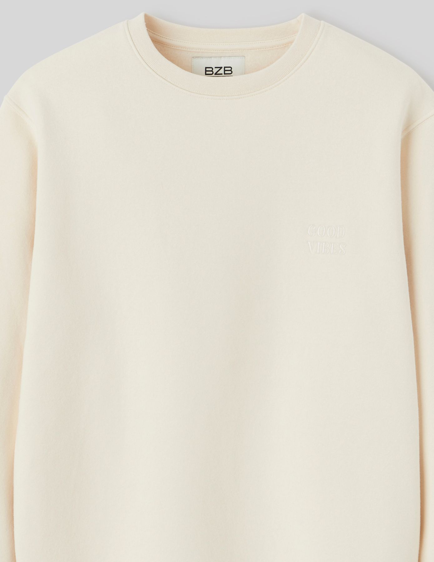 Sweat col rond brodé message
