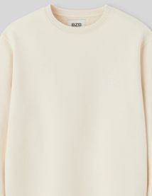 Sweat col rond brodé message