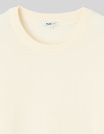 T-shirt maille textur&eacute;e
