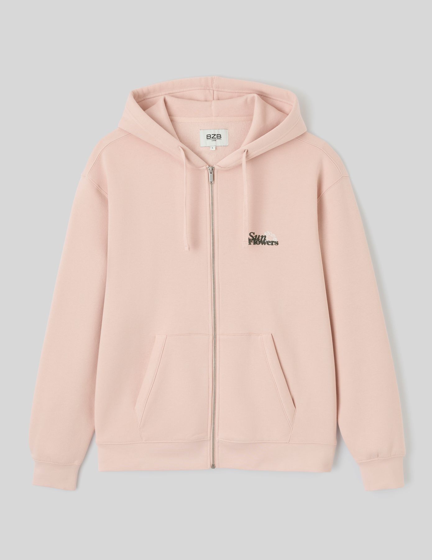 Sweat zipp&eacute; imprim&eacute; devant/dos