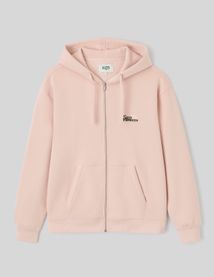 Sweat zipp&eacute; imprim&eacute; devant/dos