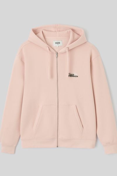 Sweat zipp&eacute; imprim&eacute; devant/dos