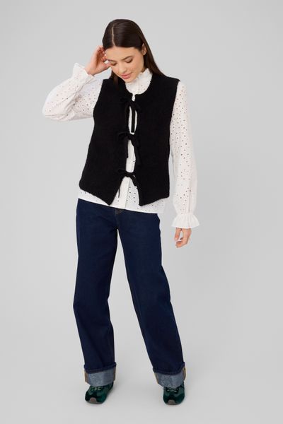 Gilet sans manche &agrave; n&oelig;uds