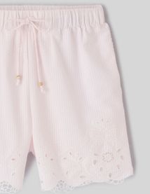 Short l&eacute;ger broderie