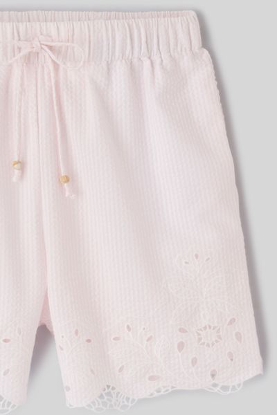 Short l&eacute;ger broderie